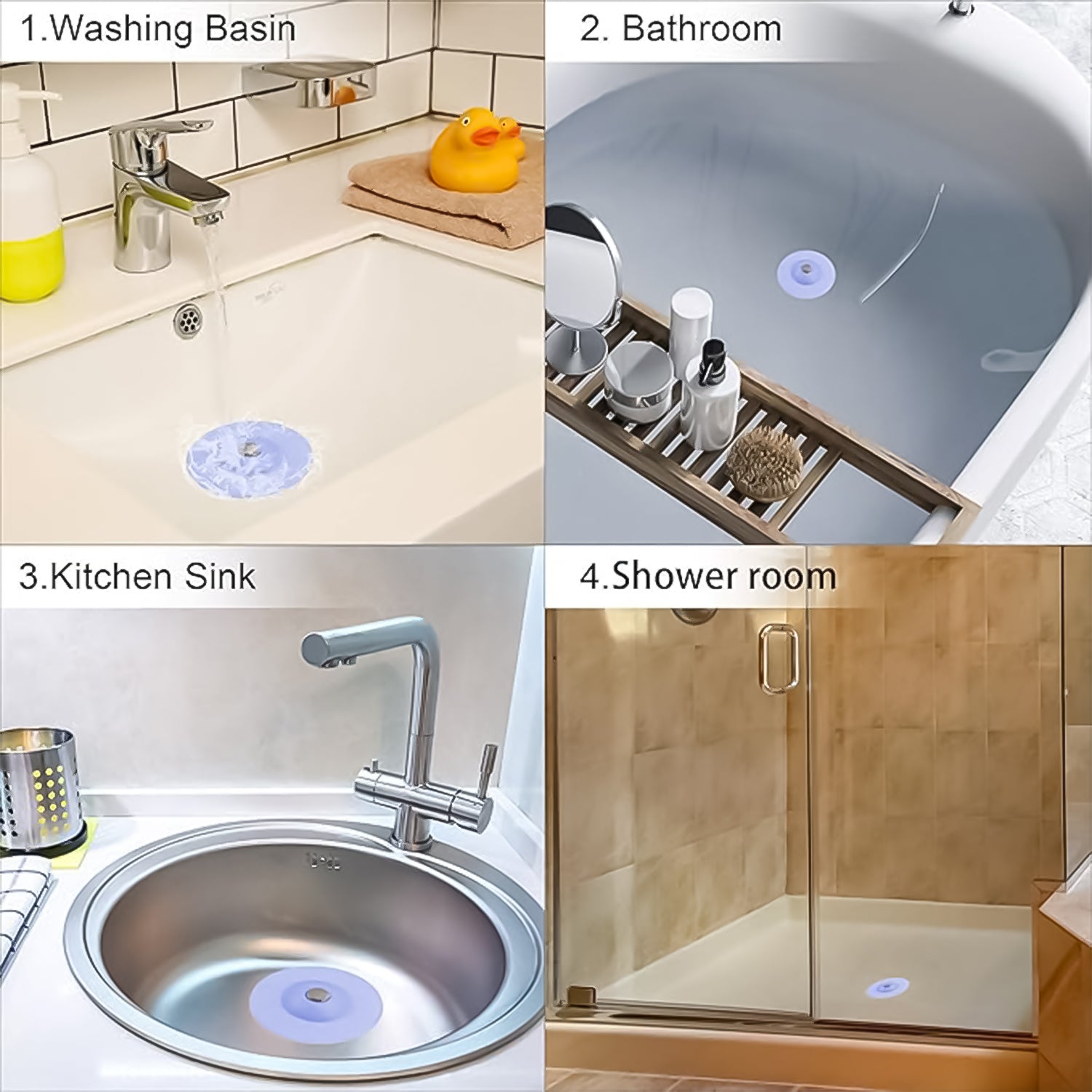 Creative 2-in-1 Blue Silicone Sewer Sink Sealer Cover Drainer (Multicolour  1 Pc) Creative 2-in-1 Blue Silicone Sewer Sink Sealer Cover Drainer (Multicolour  1 Pc)